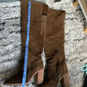 Brown high knee boots